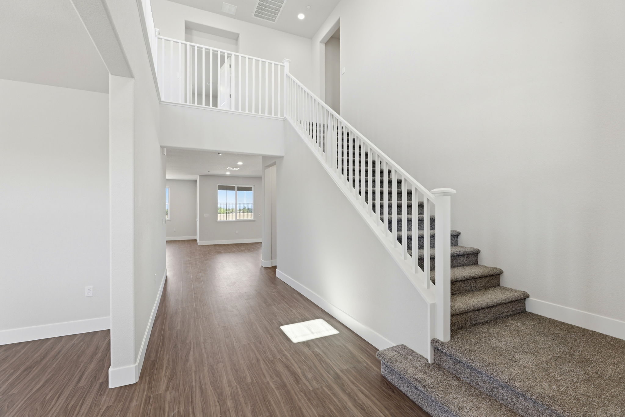 A staircase in a house.