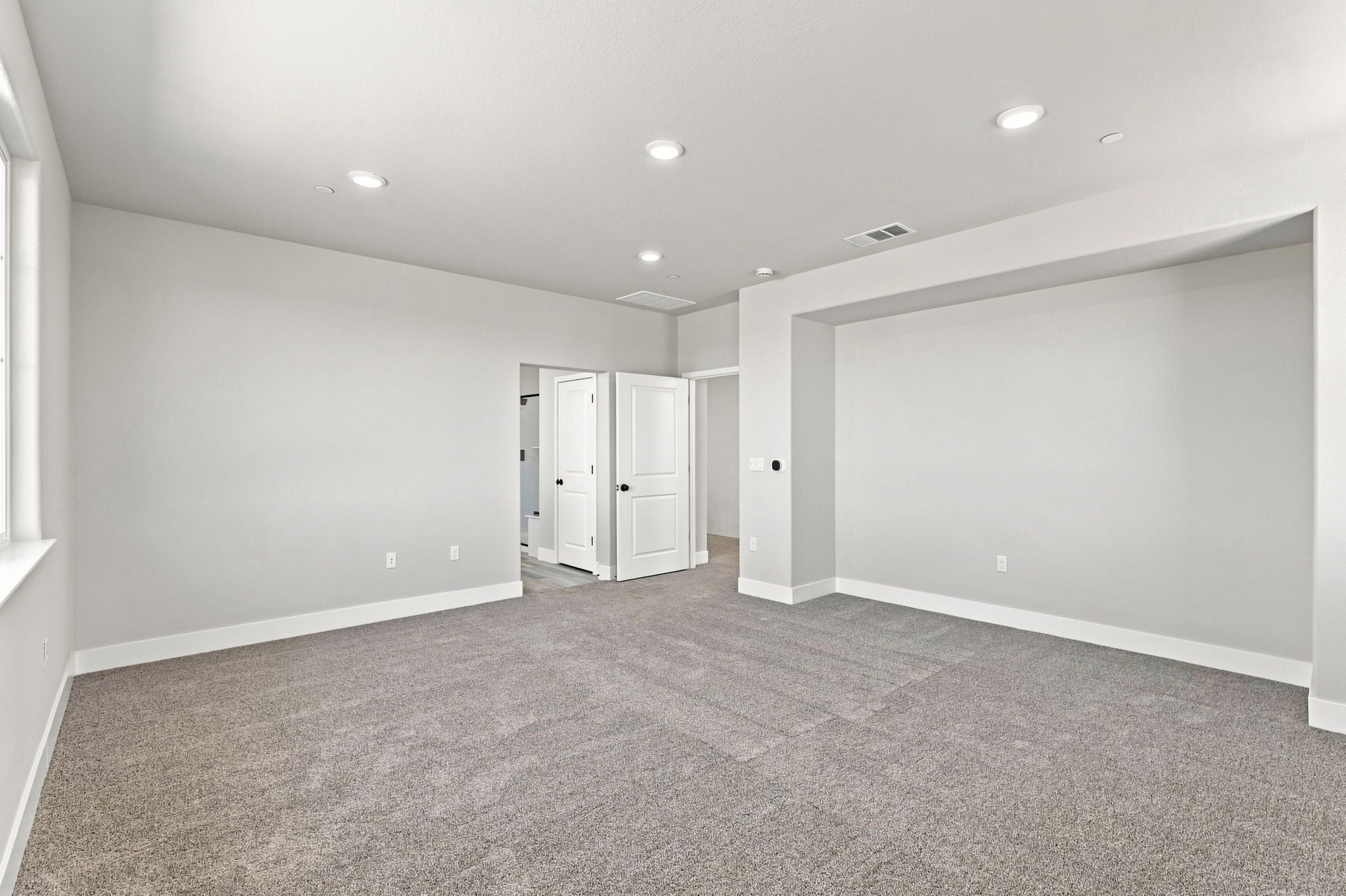 A room with white walls.