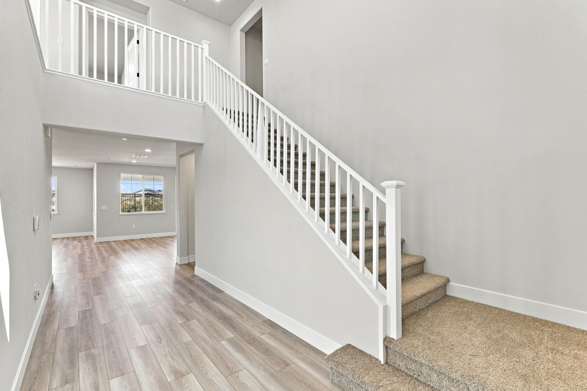 A staircase in a house.