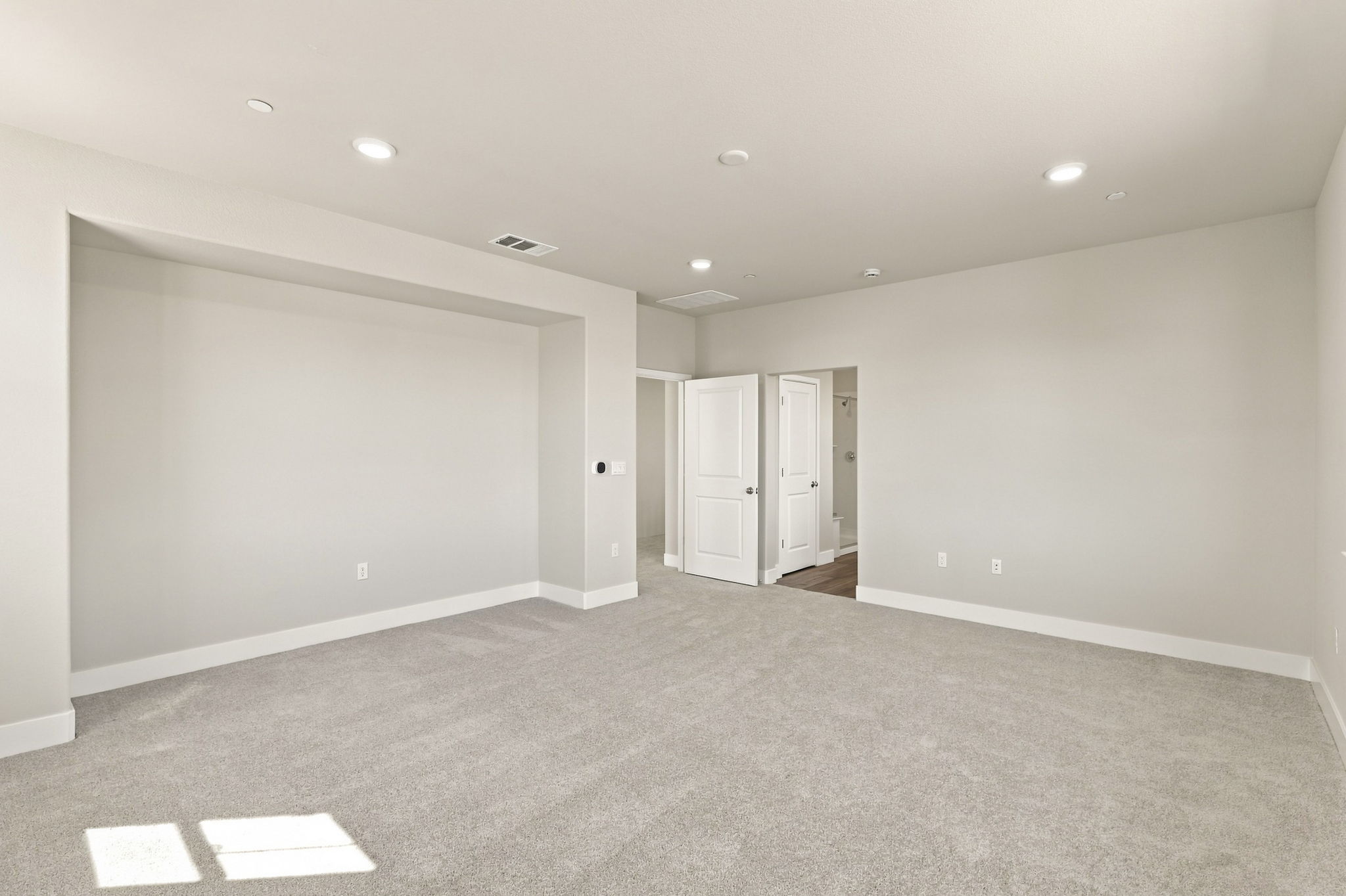 A room with white walls.