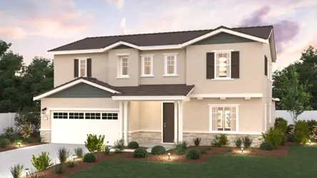 A house with a large front yard.