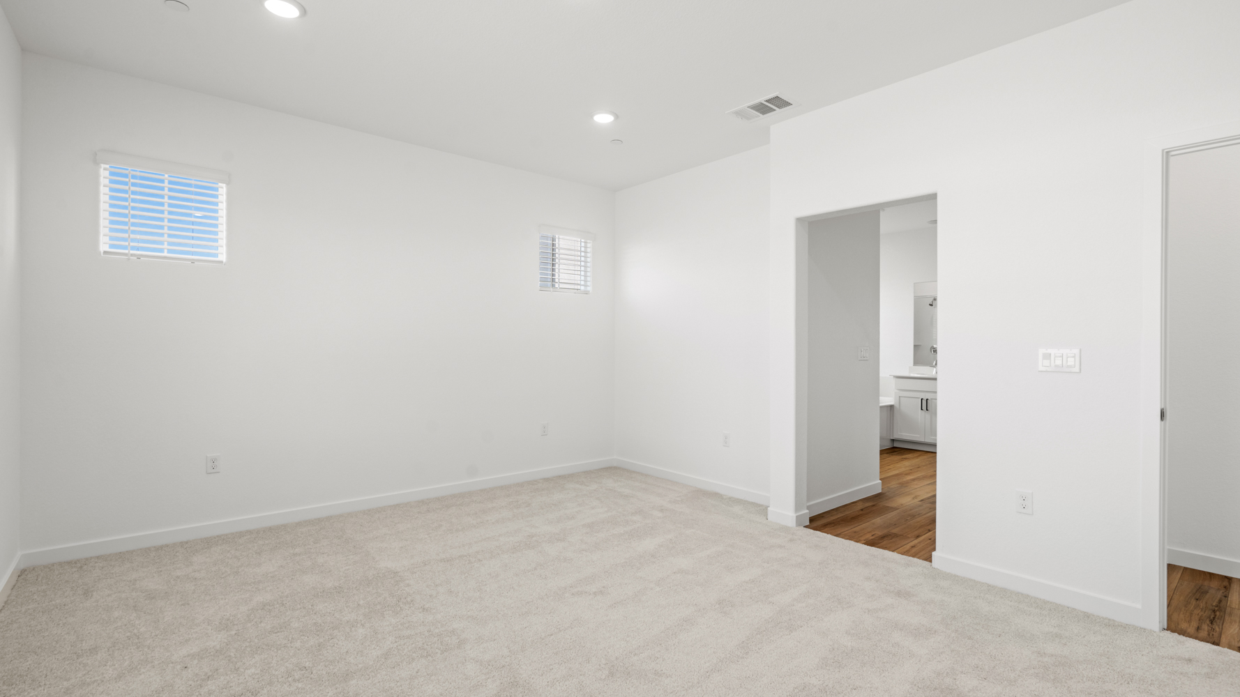 A room with white walls.