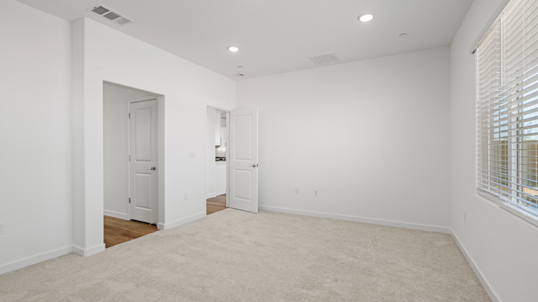 A room with white walls.