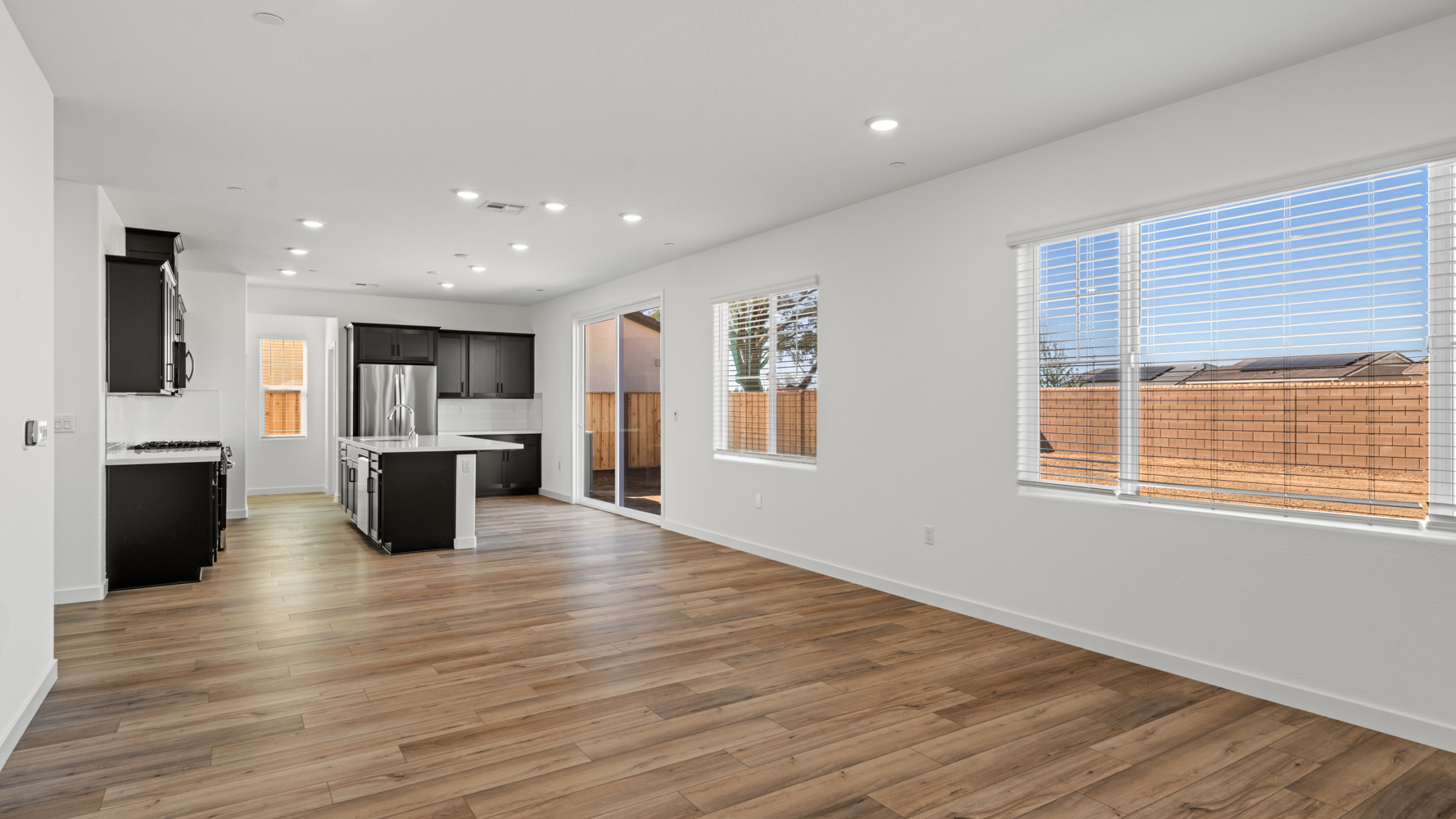 A large empty living room.