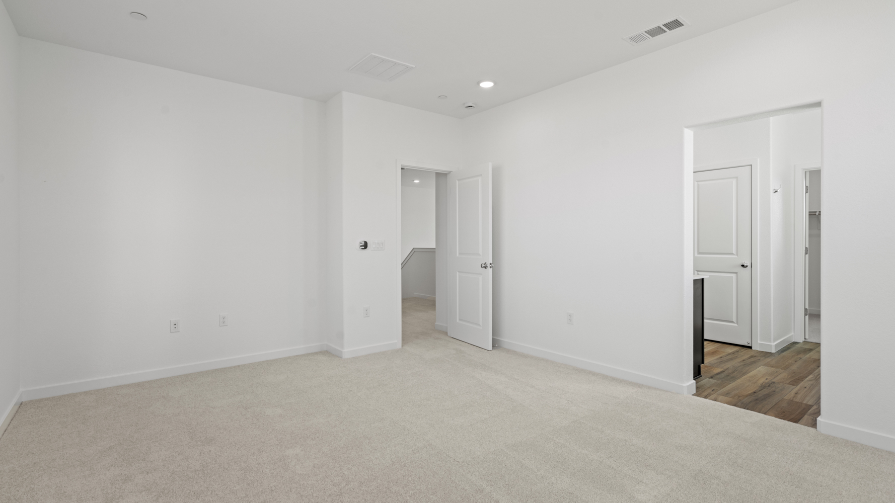 A room with white walls.