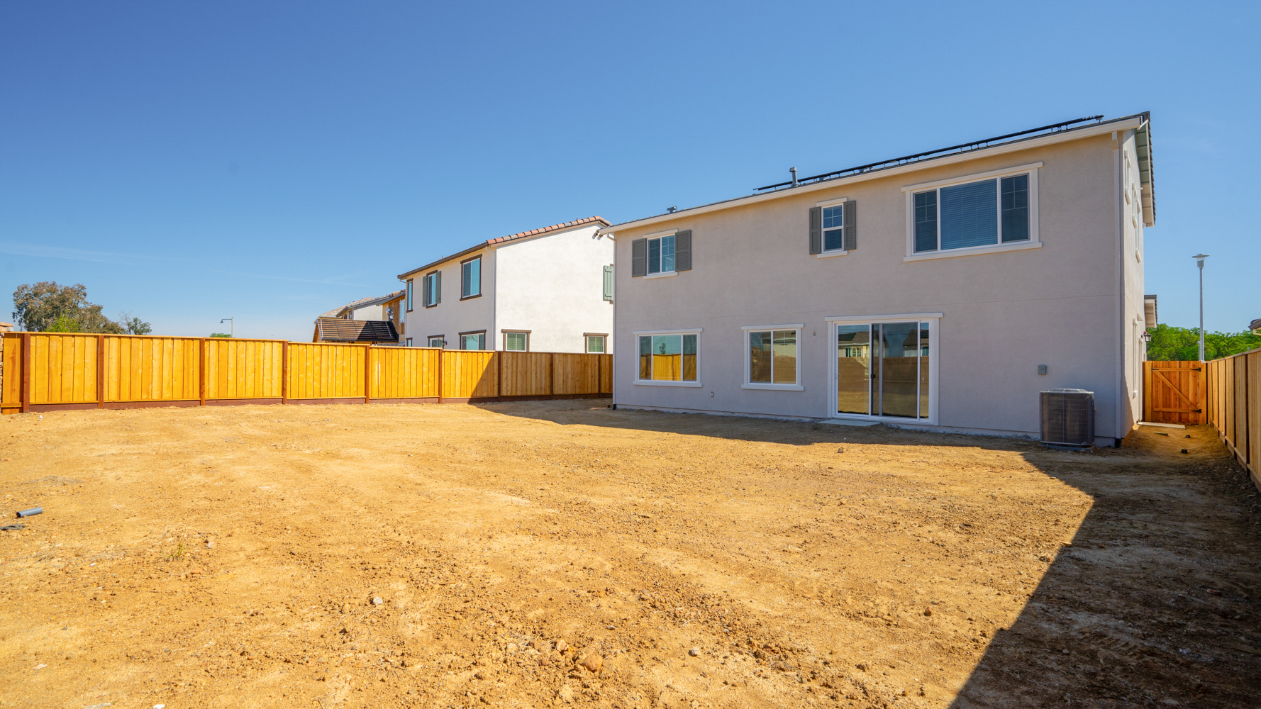 A building with a fence around it.