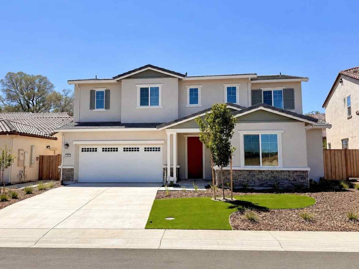 A house with a garage.