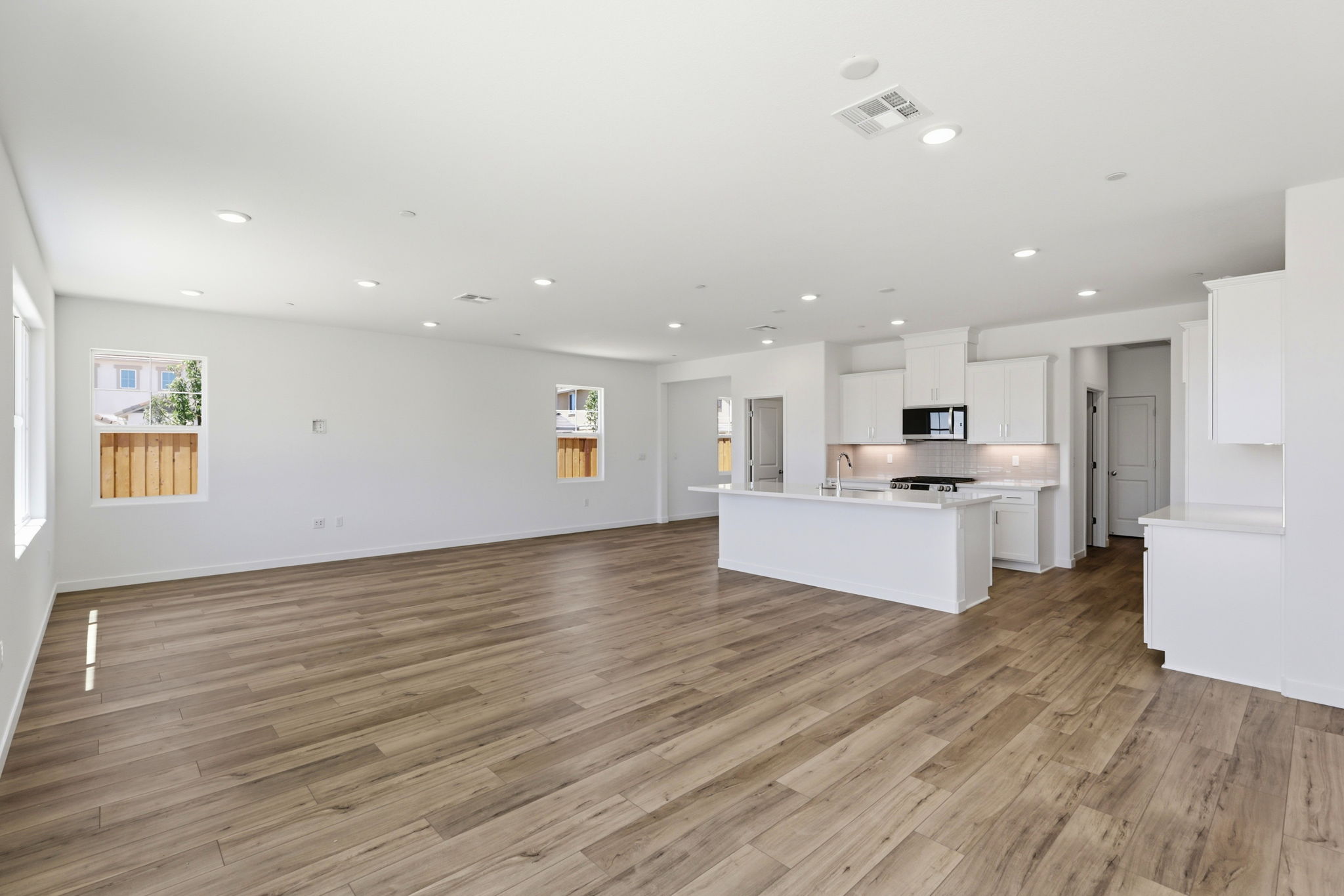 A large empty kitchen.