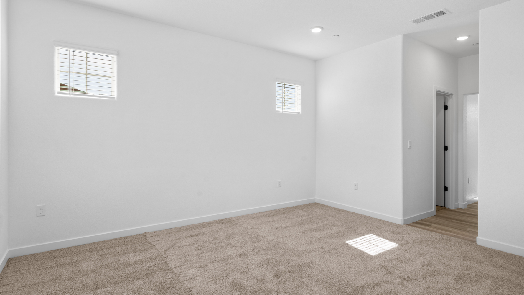 A room with white walls.