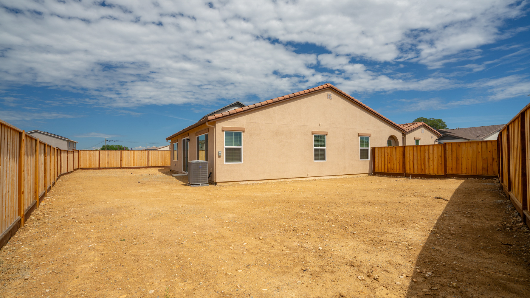 A building with a fence around it.