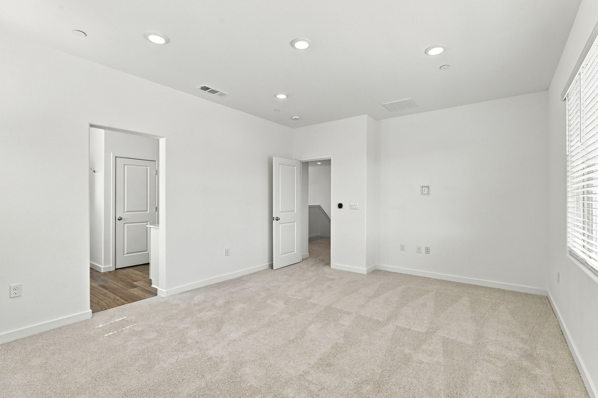 A room with white walls.