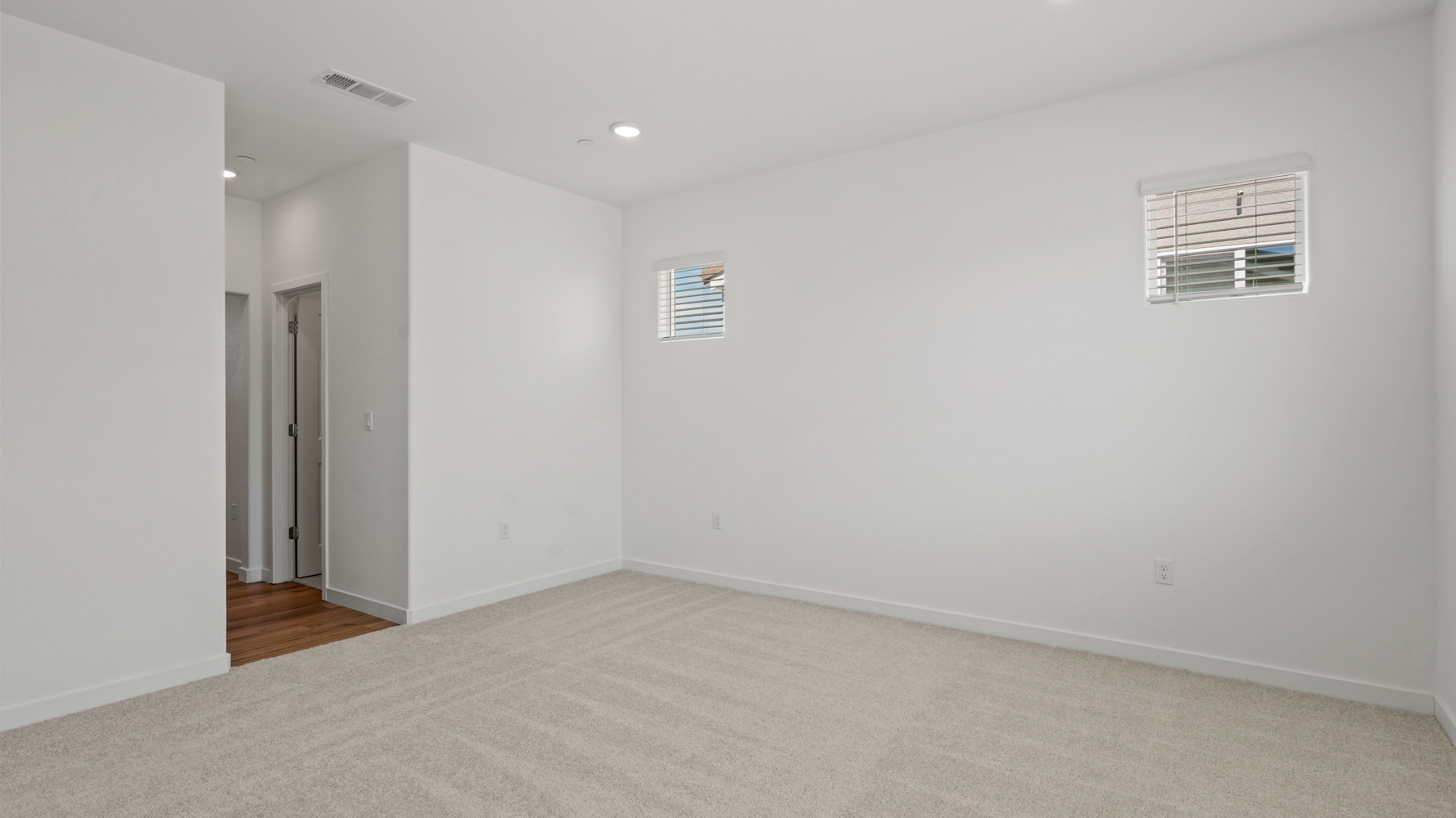 A room with white walls.