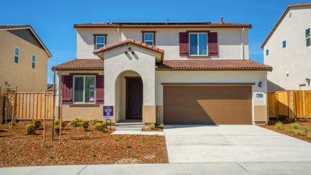A house with a garage.