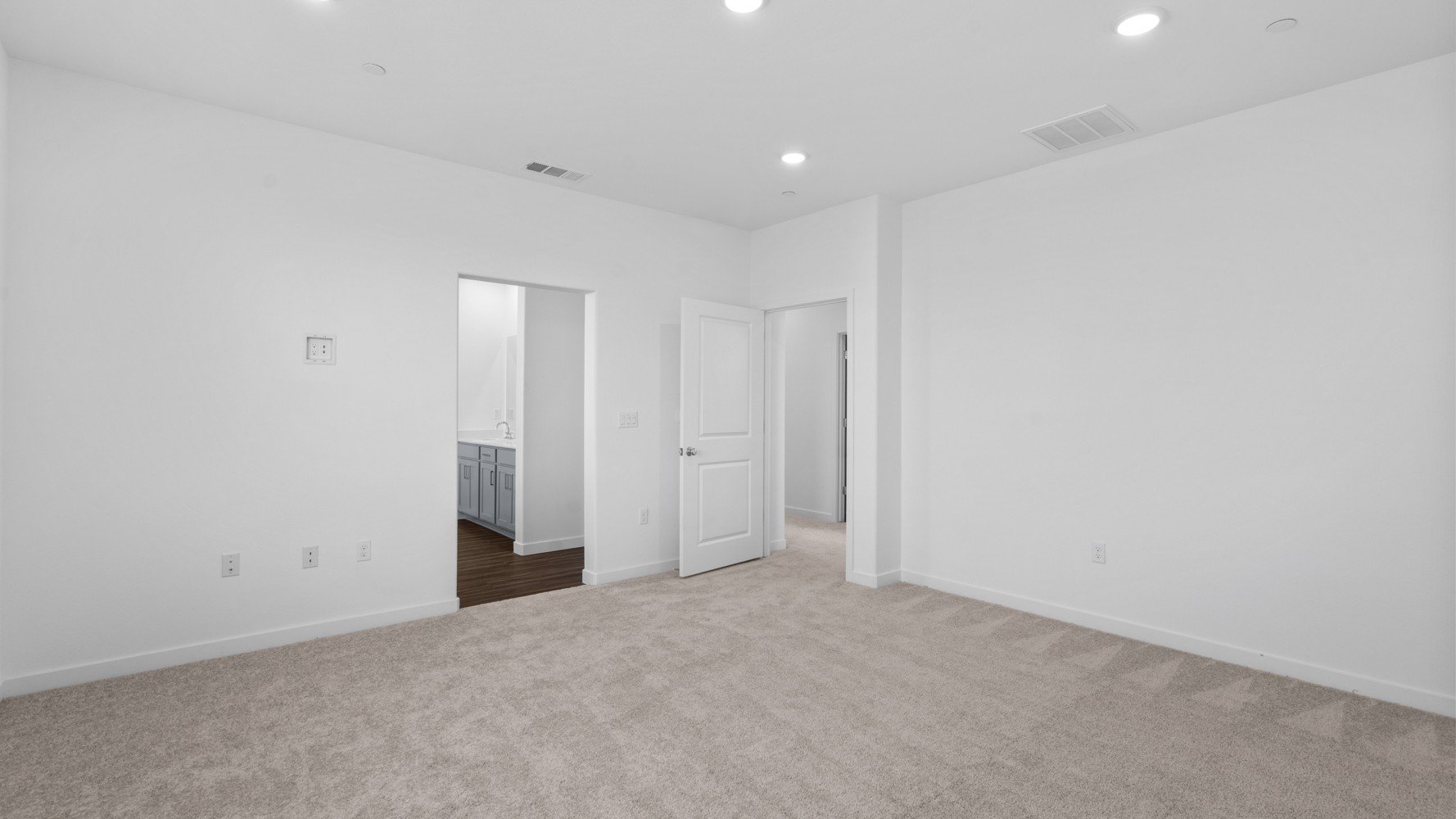 A room with white walls.