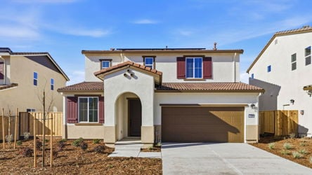 A house with a garage.