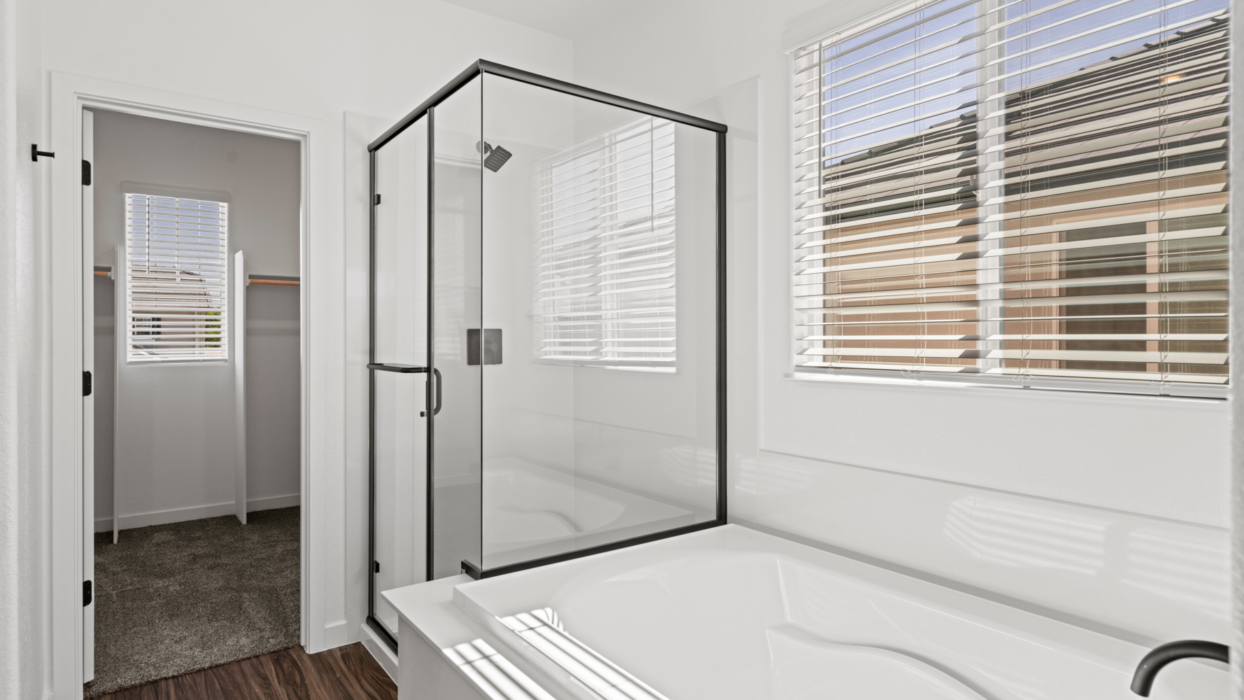 A bathtub in a room.