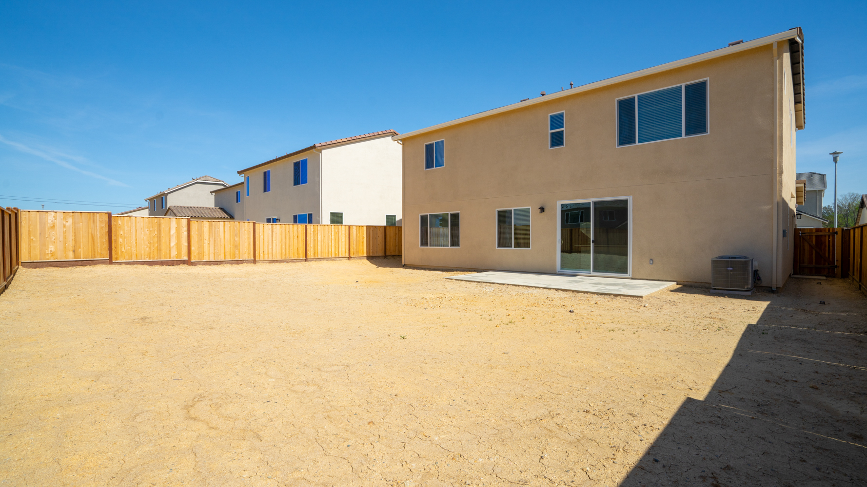 A building with a fence around it.