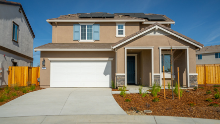 A house with a garage.