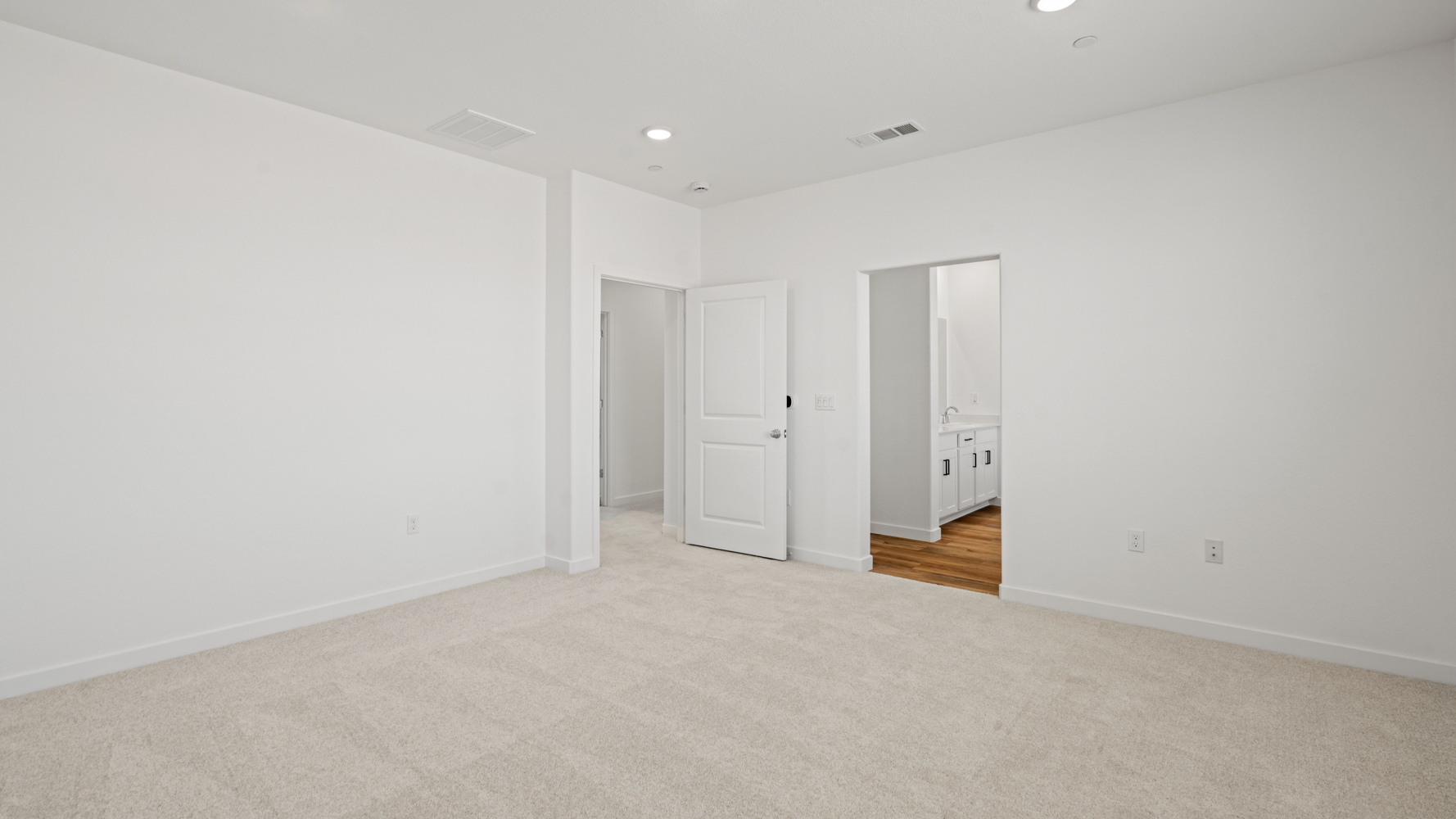 A room with white walls.