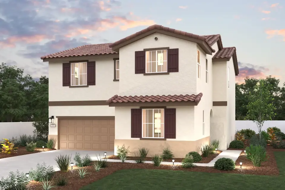 A house with a garage.