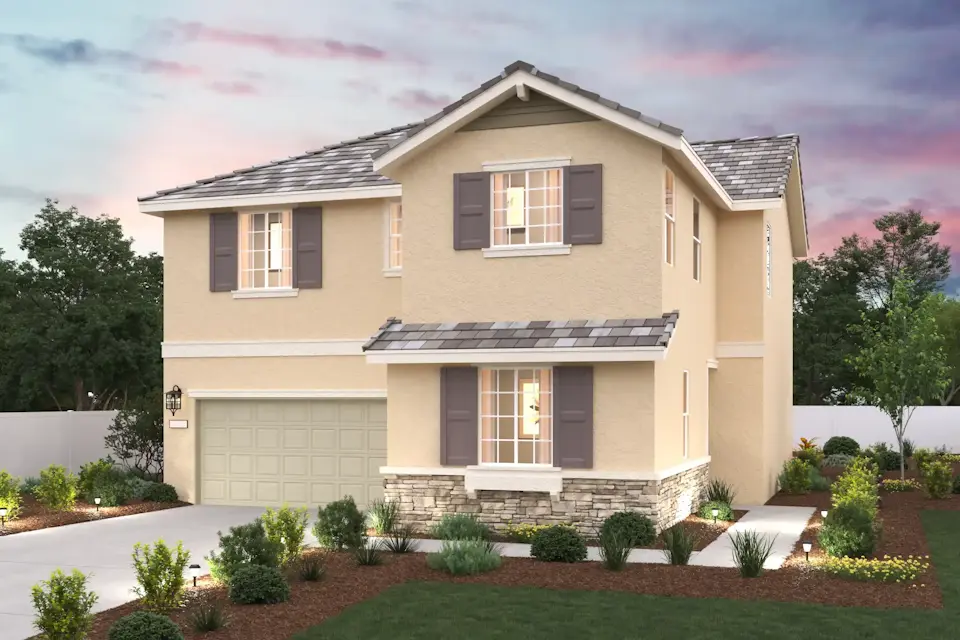 A house with a driveway.
