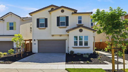 A house with a driveway.