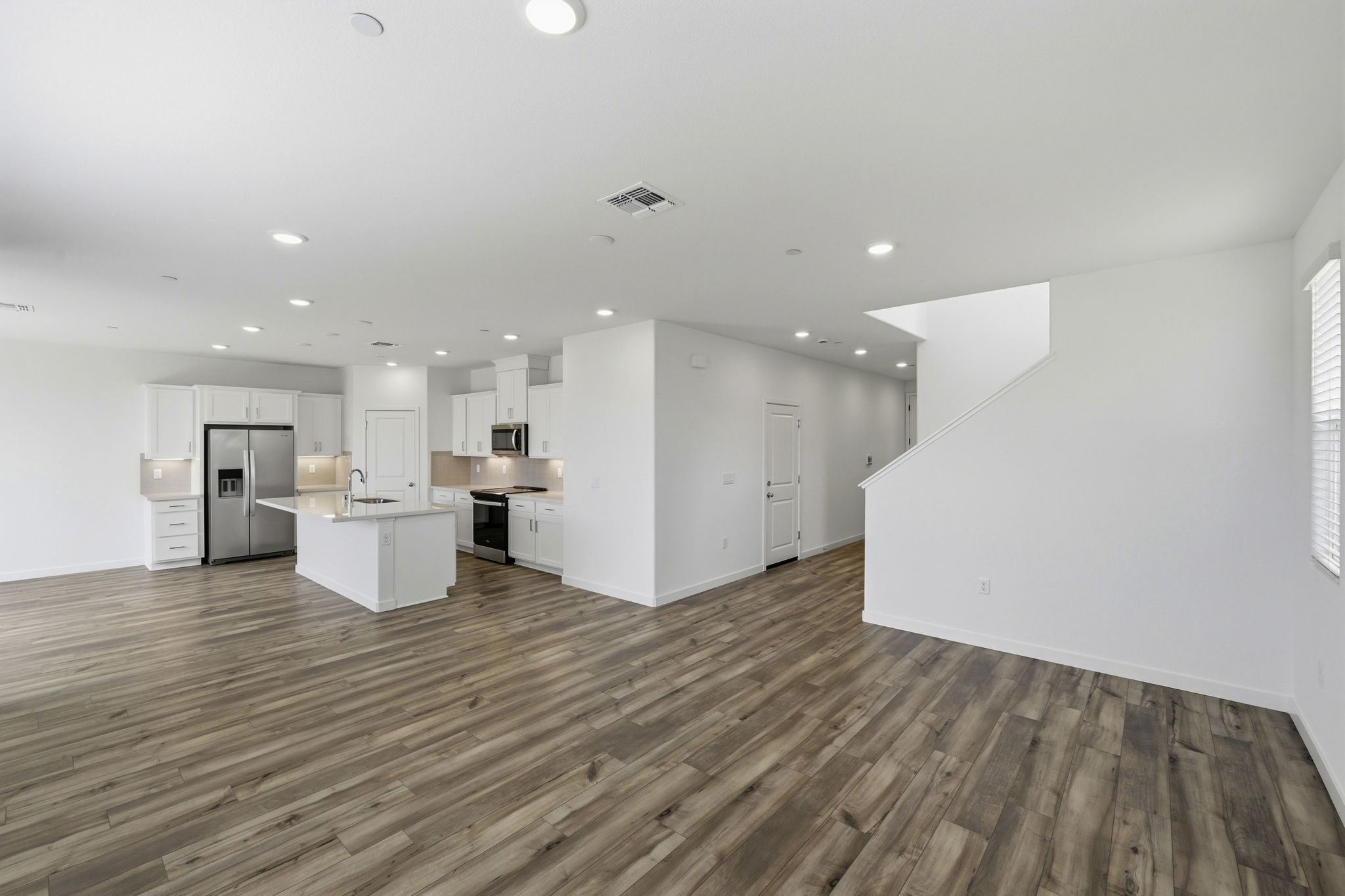 A large empty kitchen.
