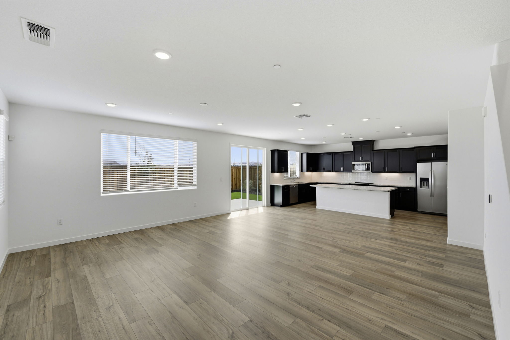 A large empty kitchen.