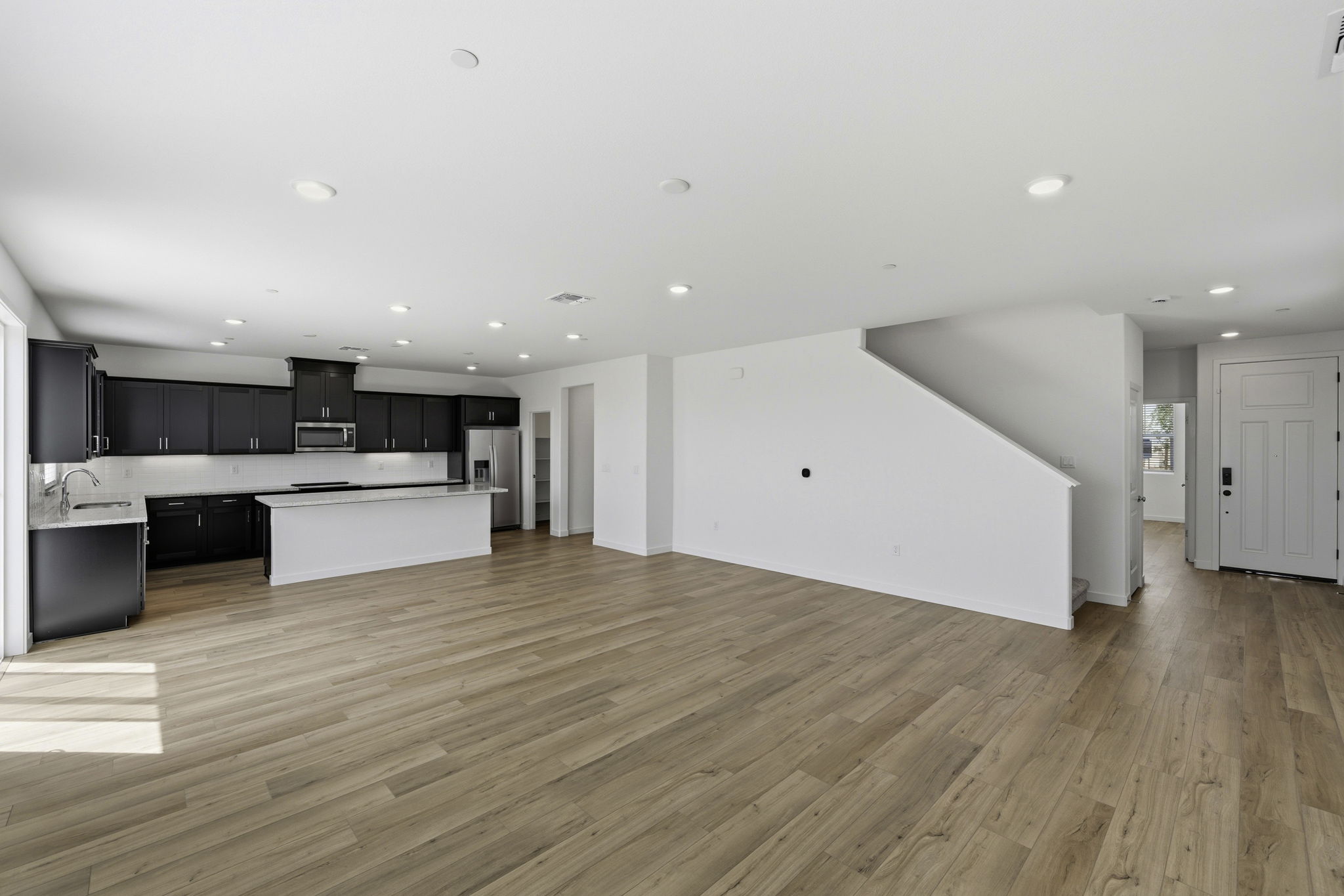 A large empty kitchen.