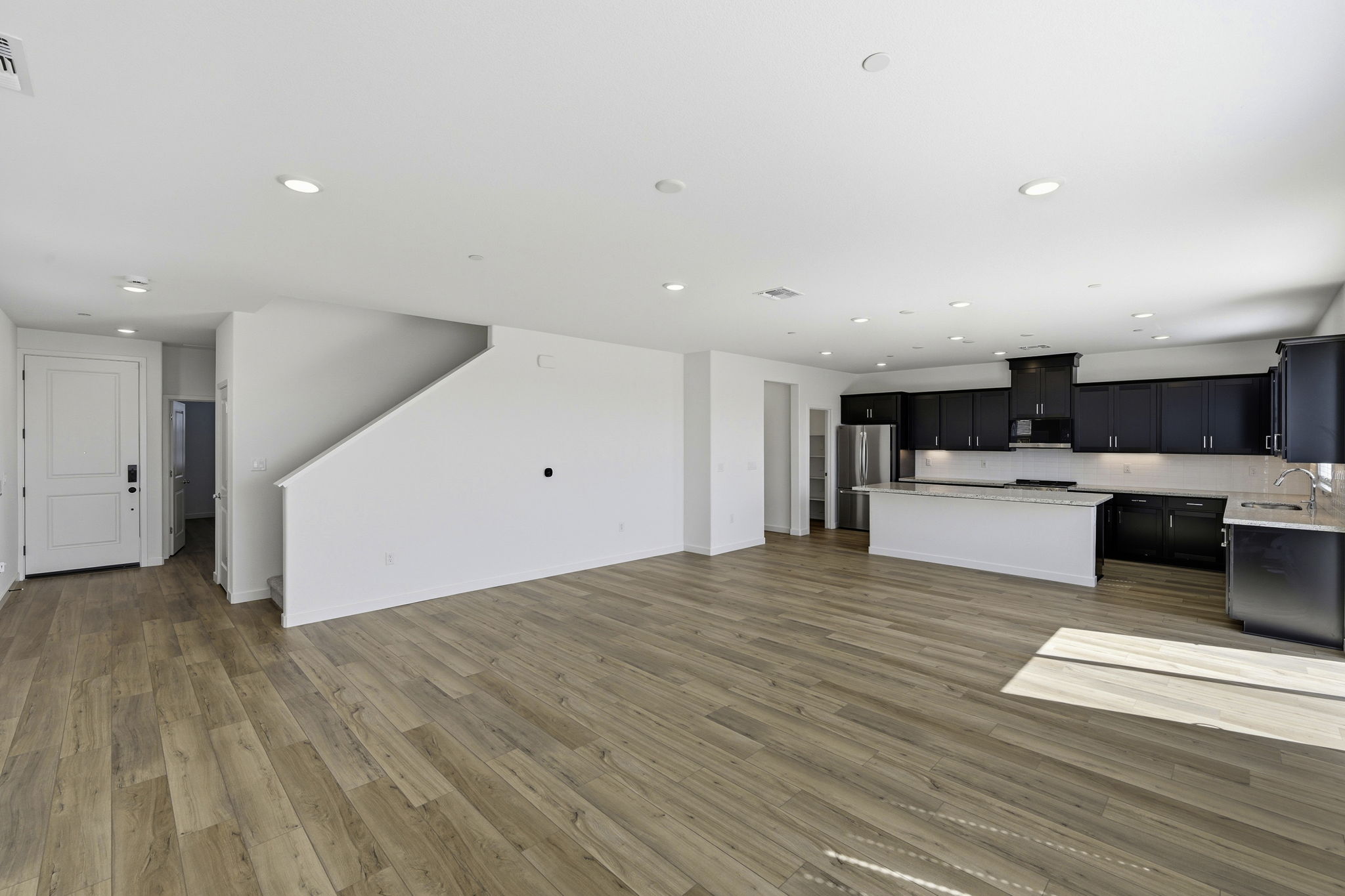 A large empty kitchen.