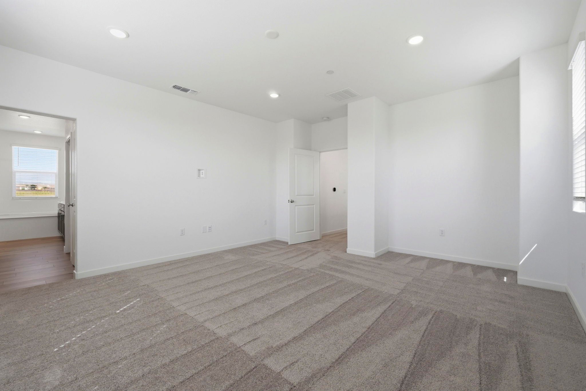 A room with white walls.