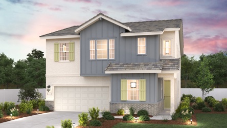 A house with a garage.