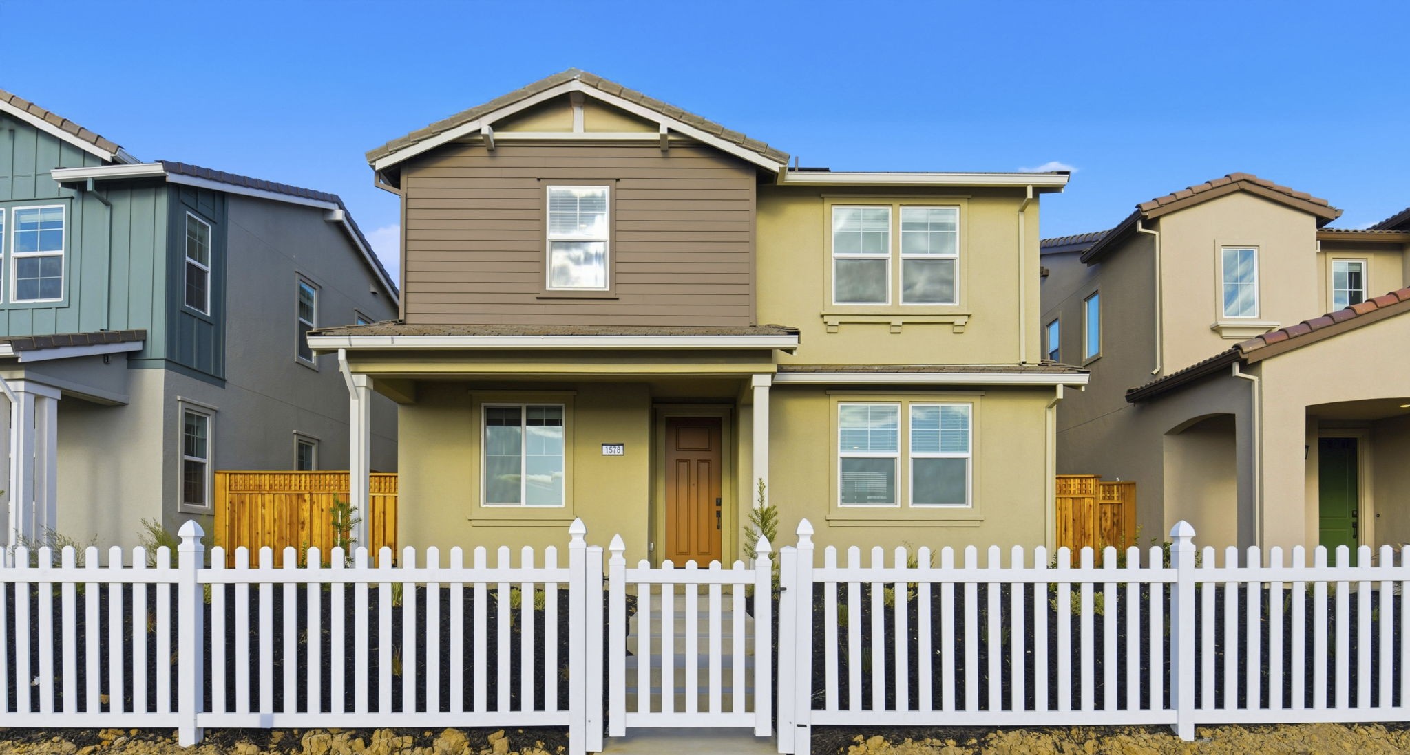 A row of houses.