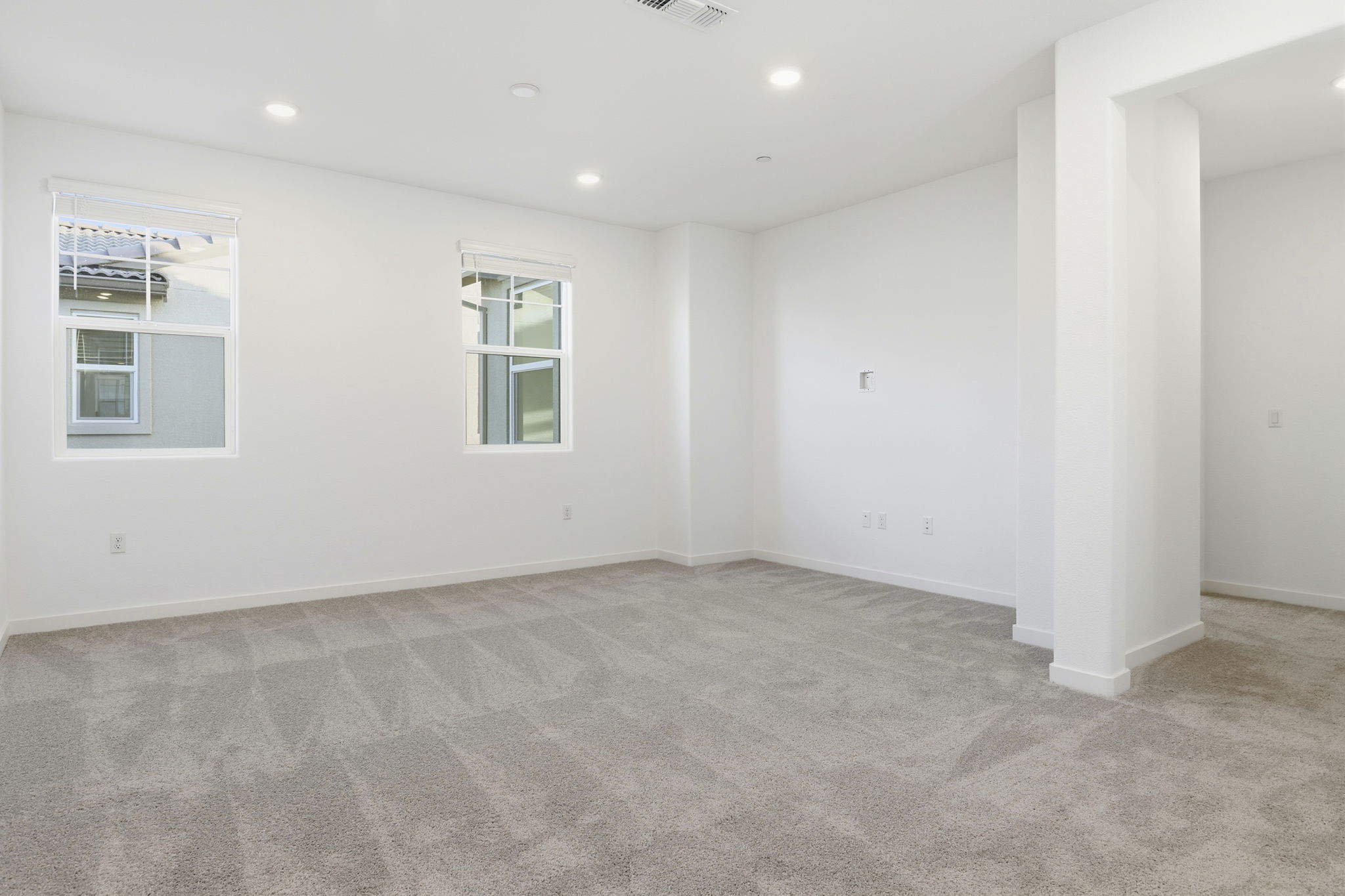 A room with white walls.
