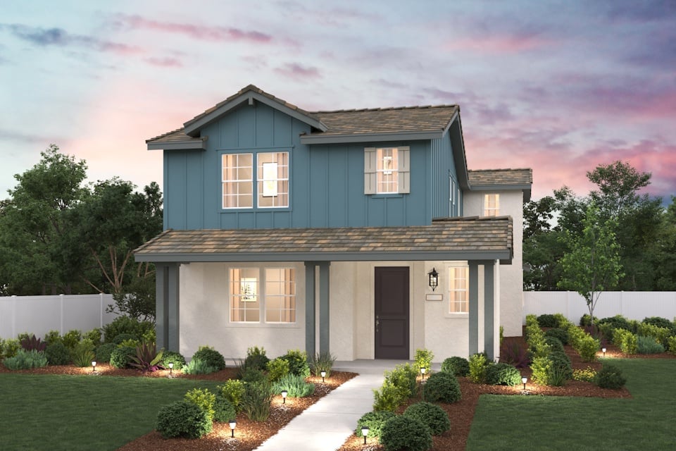 A house with a driveway.