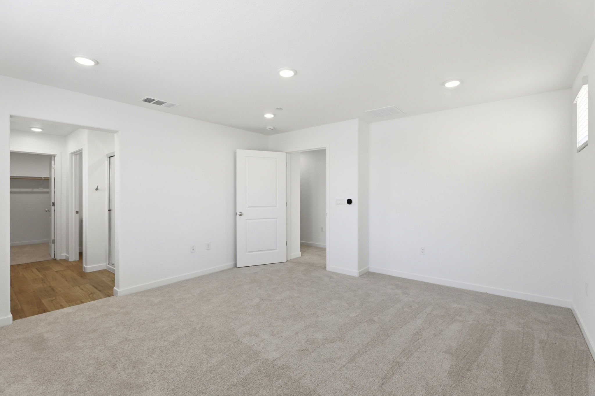 A room with white doors.