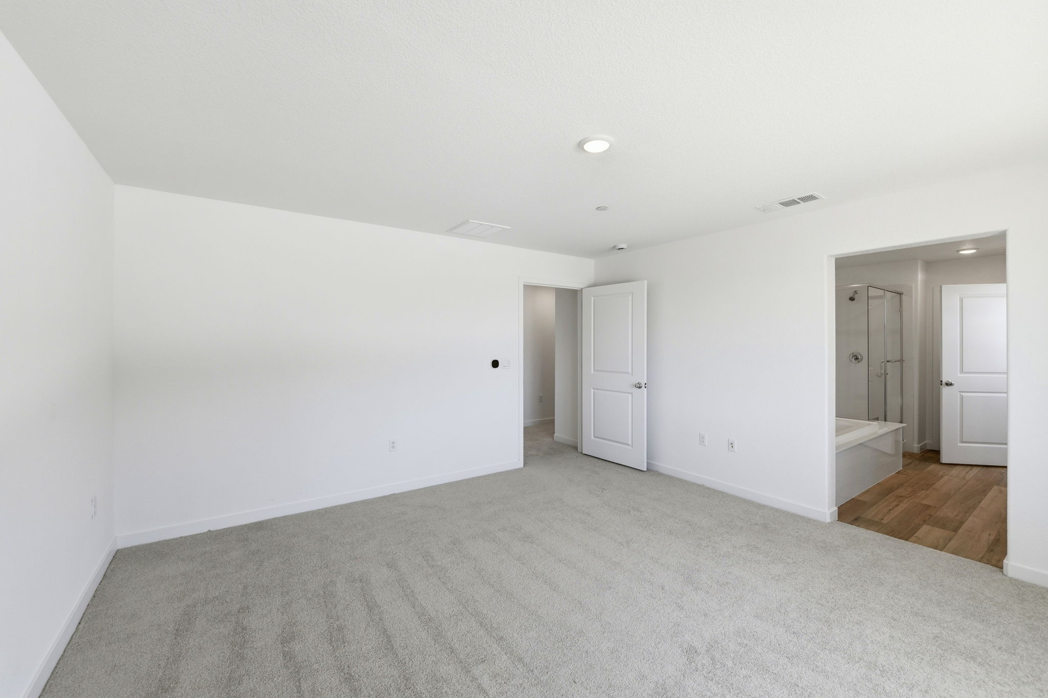 A room with white walls.