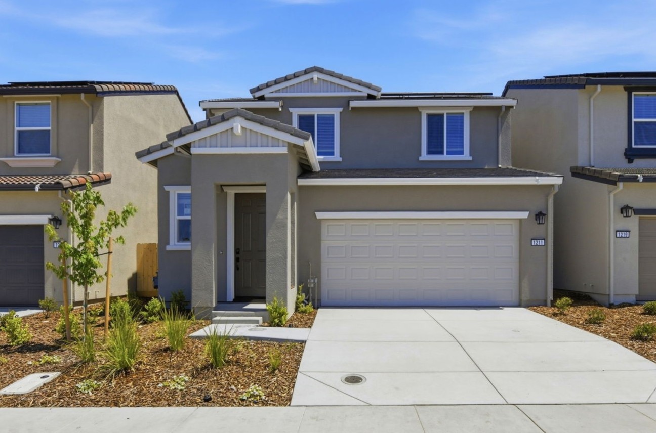 A house with a garage.