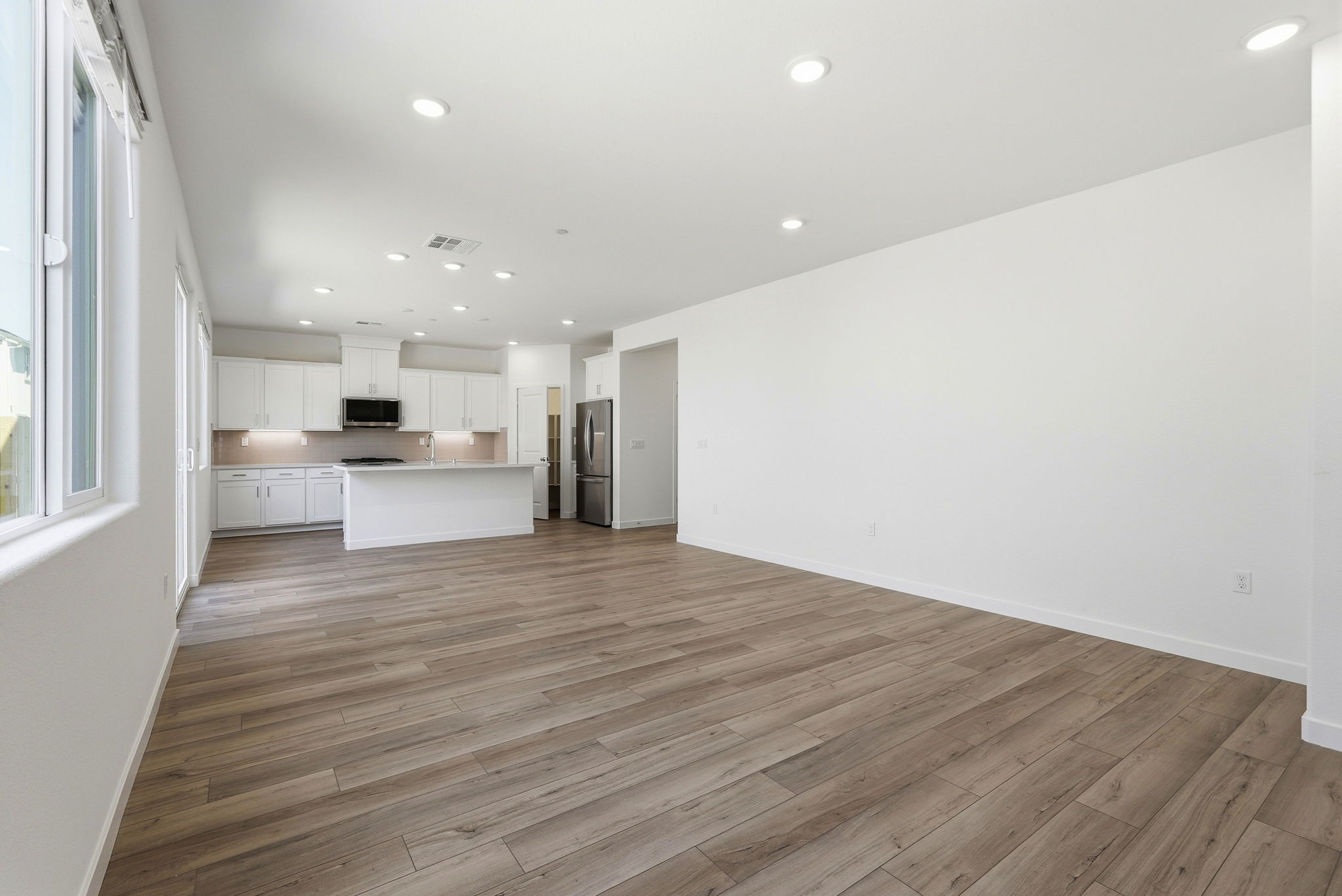 A large empty kitchen.