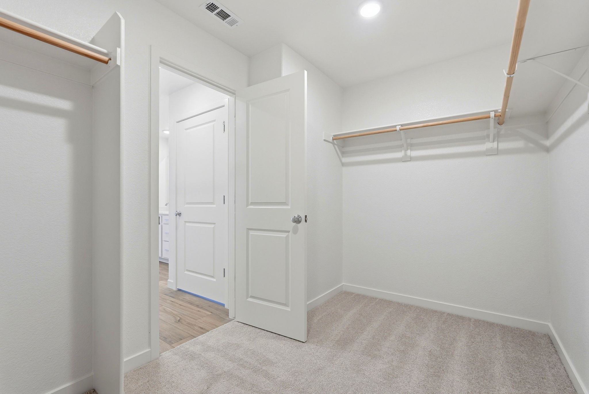 A room with white doors.