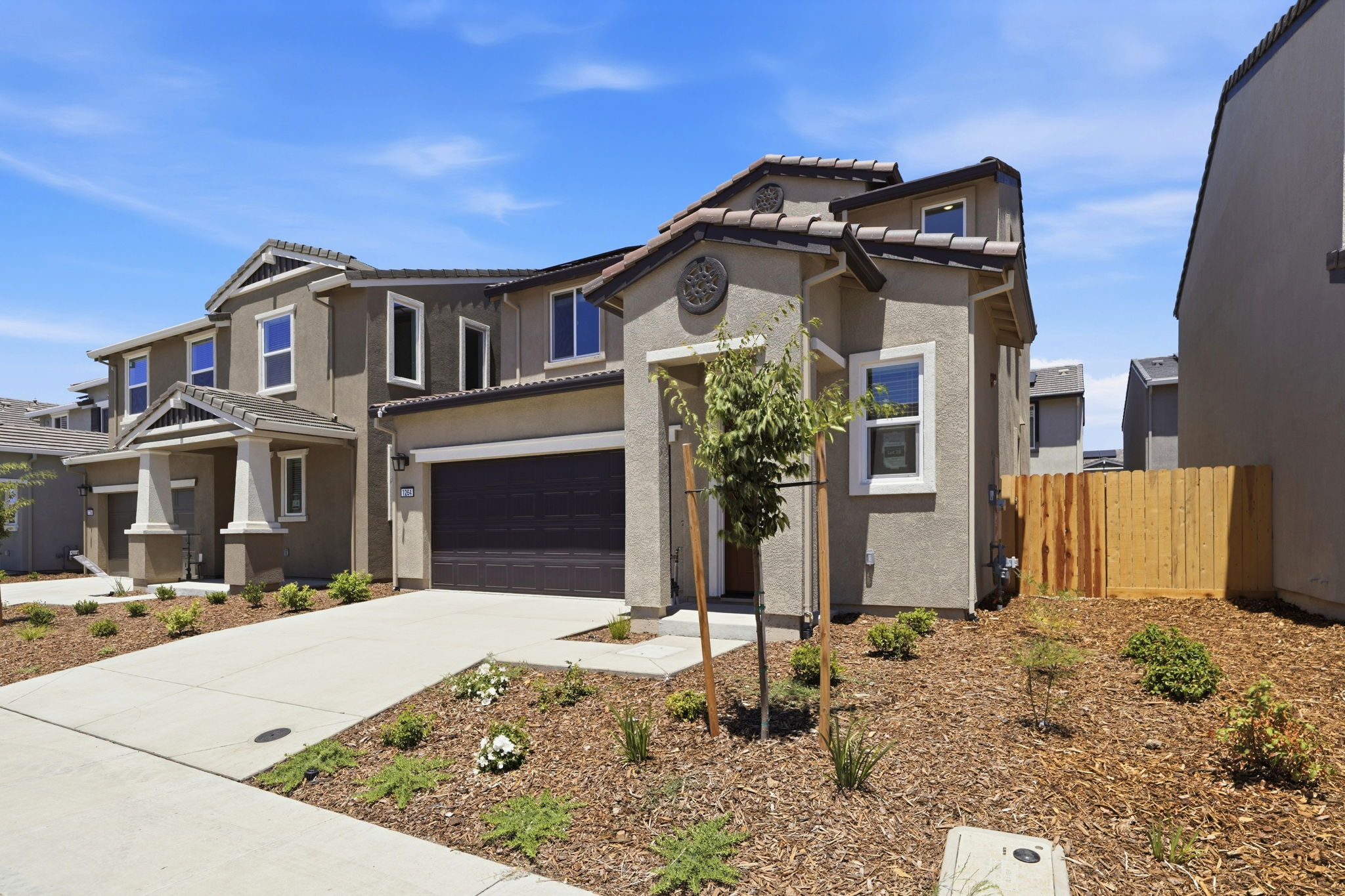 A house with a driveway.