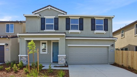 A house with a garage.