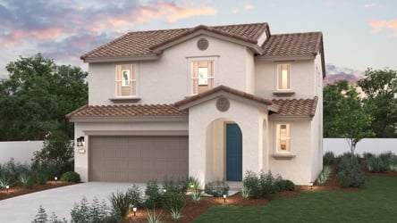 A house with a garage.