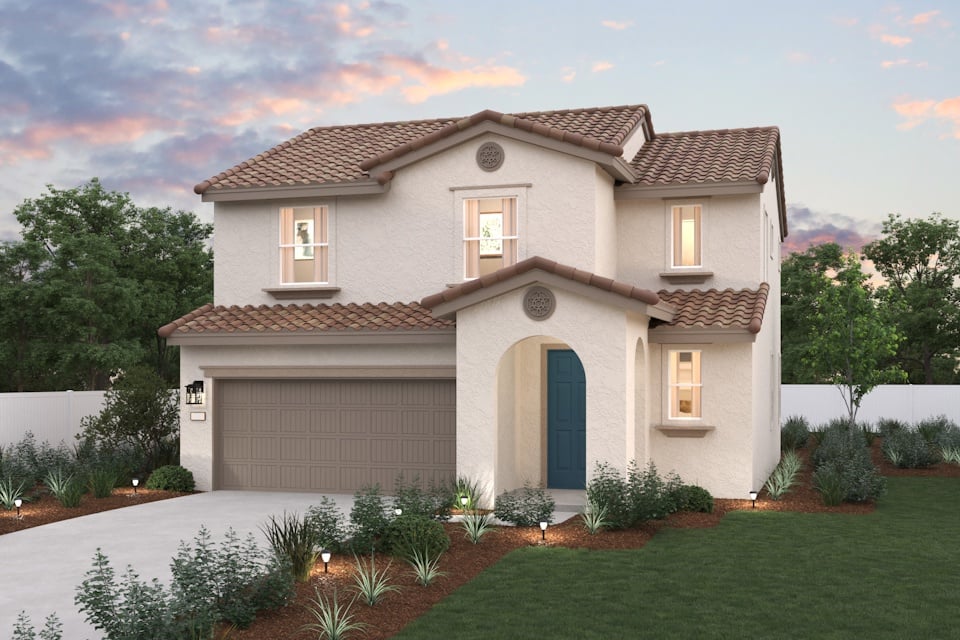 A house with a garage.