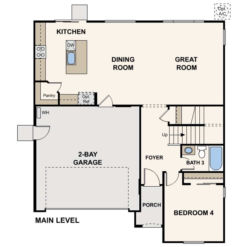 Plan 1 first floor plans at Monte Verde by Century Communities