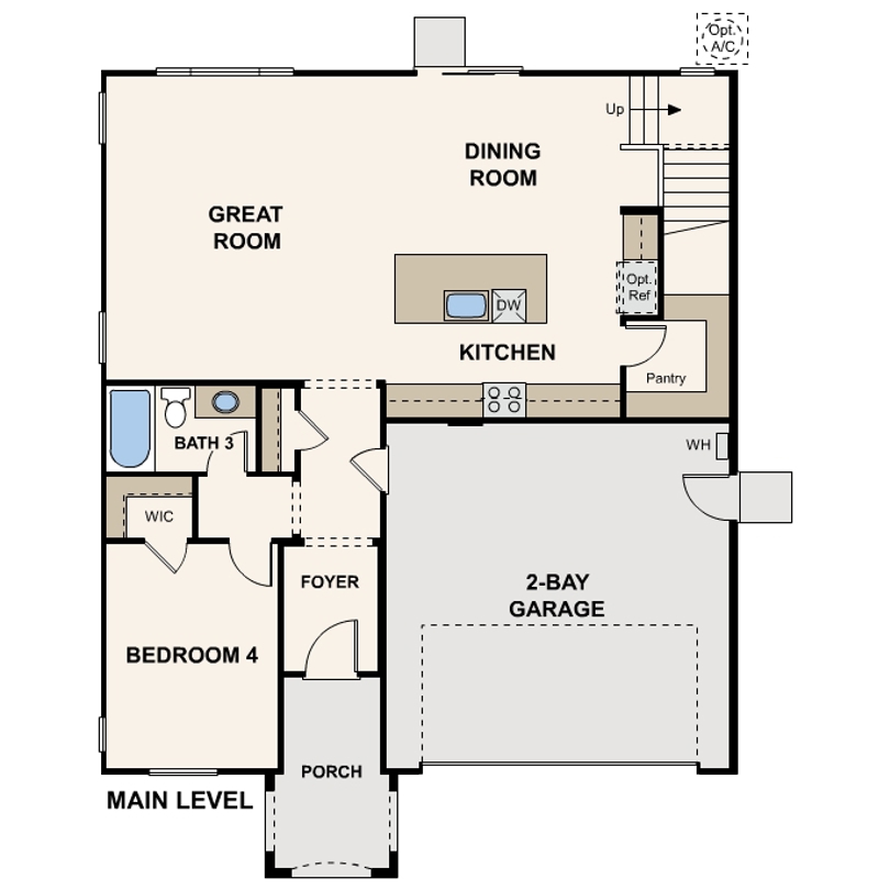Plan 2 first floor plans at Monte Verde by Century Communities