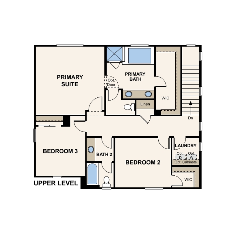 Plan 2 second floor plans at Monte Verde by Century Communitiesv