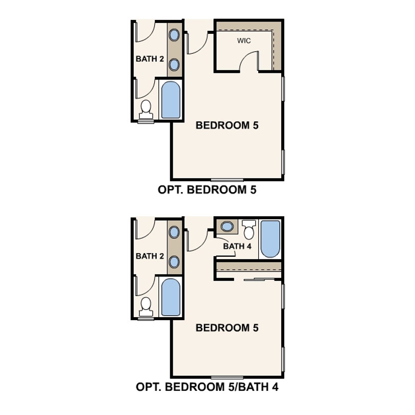 Plan 3 second floor plan options at Monte Verde by Century Communities