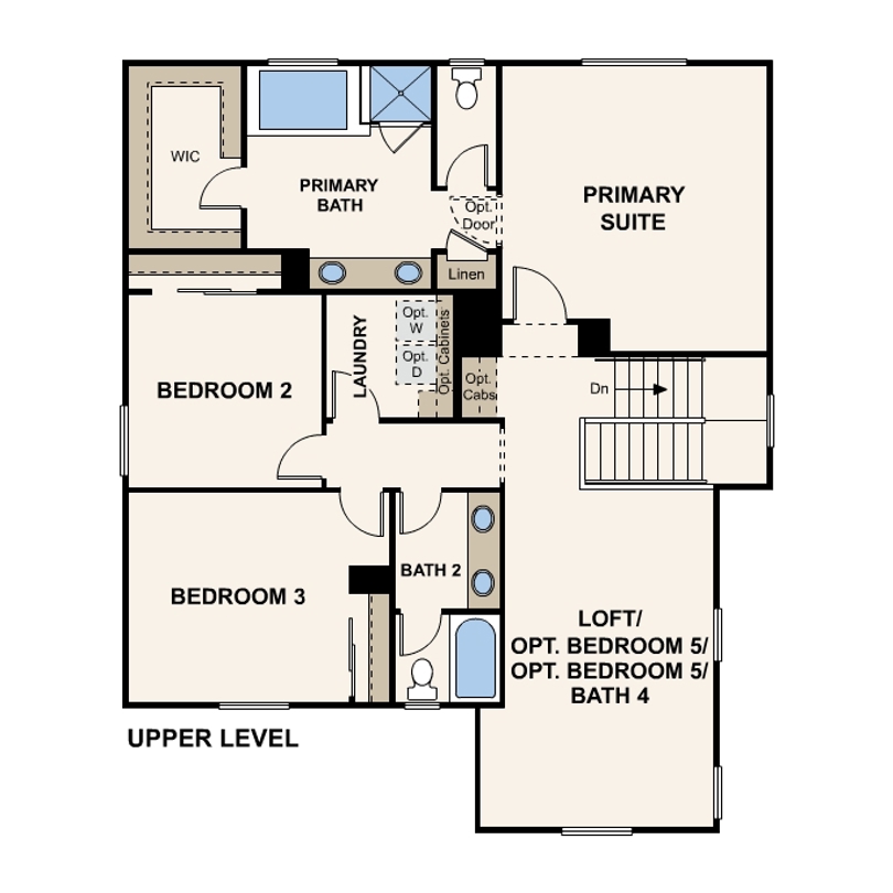 Plan 3 second floor plan at Monte Verde by Century Communities