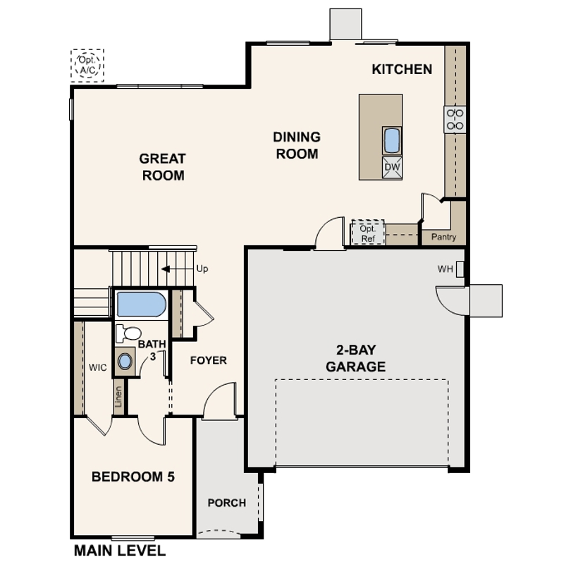 Plan 4 first floor plan at Monte Verde at Century Communities